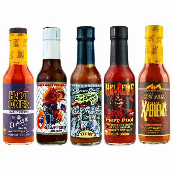 coffret de 5 sauces hot ones de l'émission americaine