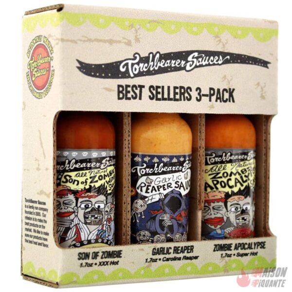 best seller 3 sauces piquantes torchbearer en coffret