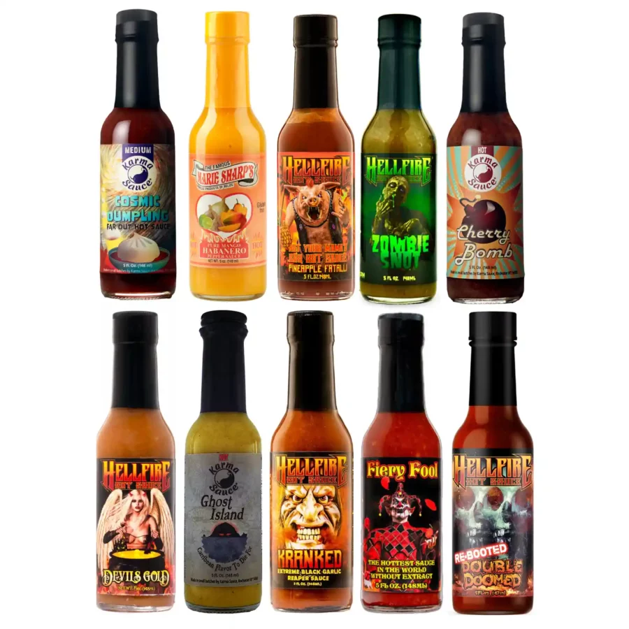 coffret de 10 sauces piquante hot ones