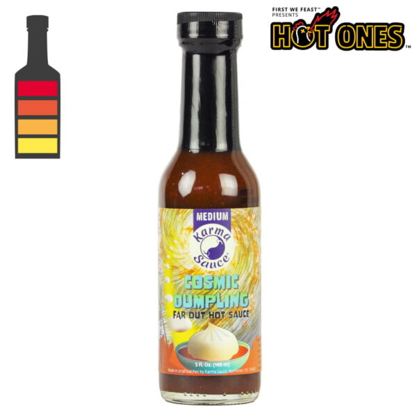 sauce piquante chinoise karma cosmic dumpling de chez hot ones US