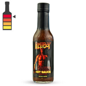 sauce très piquante hellboy right hand of doom de chez hell fire avec 1,5 millions sur l'echelle de scoville