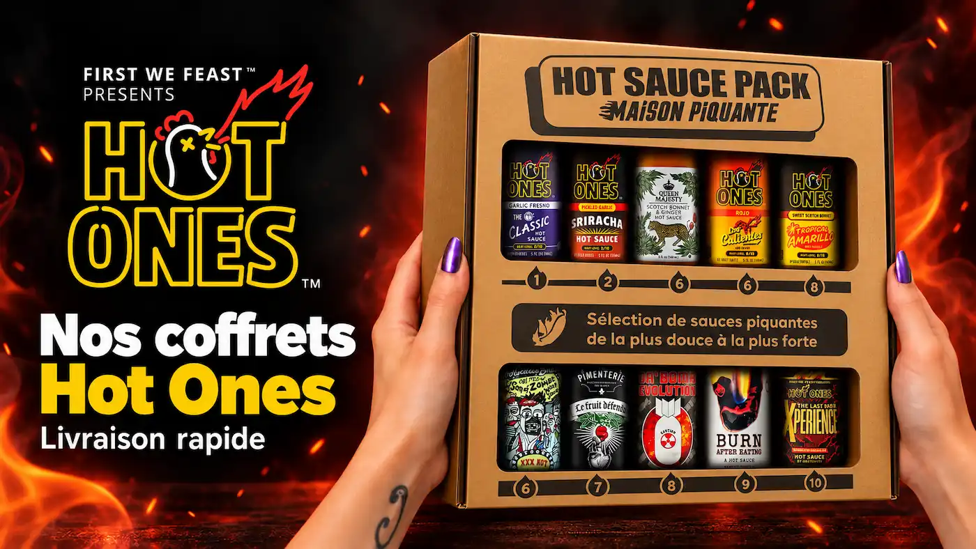découvrez nos coffret de sauces piquantes hot ones en France dans notre boutique dès 17€