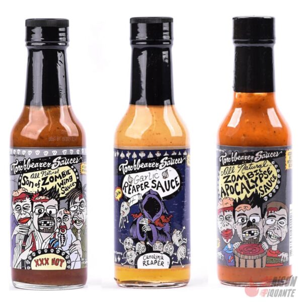 best seller 3 sauces piquantes torchbearer en coffret