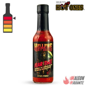 Hellfire fear this sauce est très piquante avec son piment carolina reaper