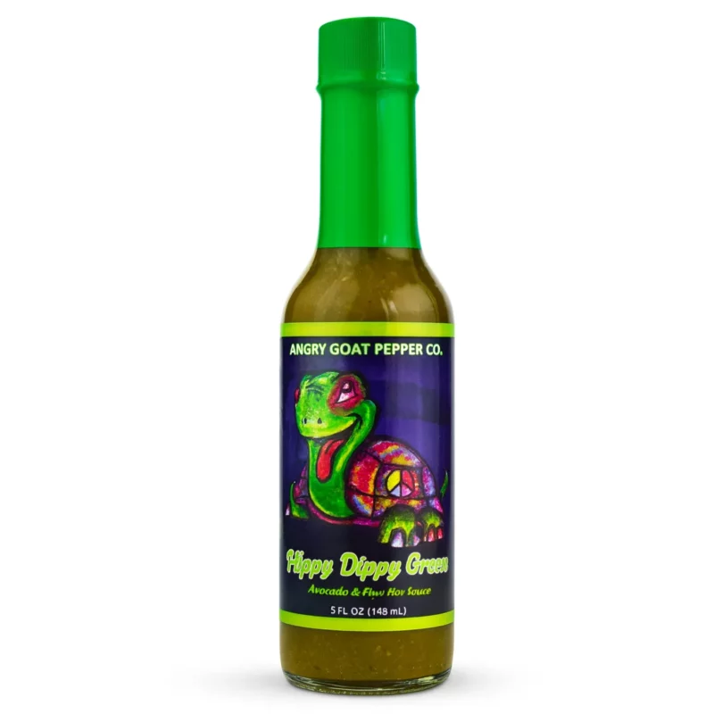 sauce piquante Hippy Dippy Green Hot Sauce Angry Goat Pepper Co, saison 8 dans l'émission hot ones