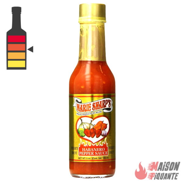 Sauce piquante Fiery Hot Habanero Marie Sharp's elle offre une intensité de 45 000 SHU