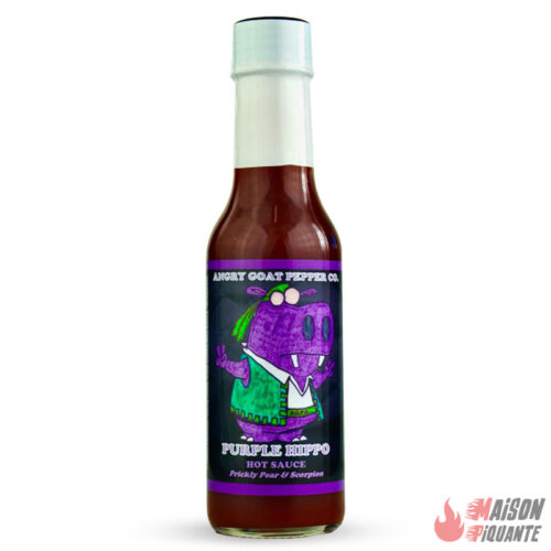 Purple Hippo Hot Sauce Angry Goat Pepper Co saveur fraise figue de barbarie