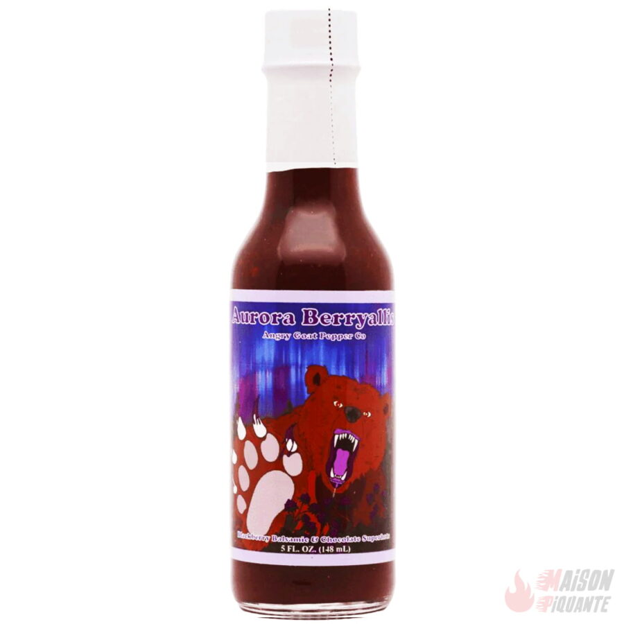 Sauce Aurora Berryallis Myrtille Hot Angry Goat Pepper Co