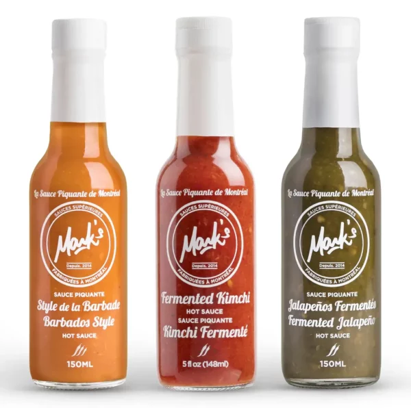 Pack de 3 sauces Mark’s du monde Artisanales