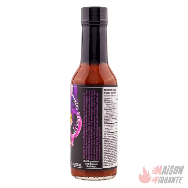 composition de la Smoked Onion Habanero Hot Sauce Neil's Real Deal