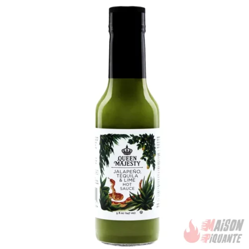 Jalapeño Tequila Lime Hot Sauce Queen Majesty avec 10 000 Scoville