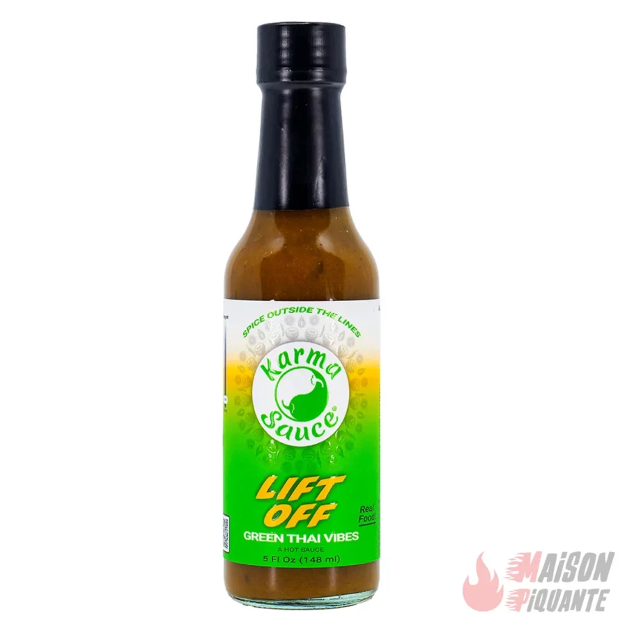 Lift Off Hot Sauce Karma Citronnelle Noix de Coco Basilic Thaï