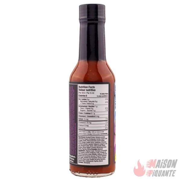 nutrition Smoked Onion Habanero Hot Sauce Neil's Real Deal