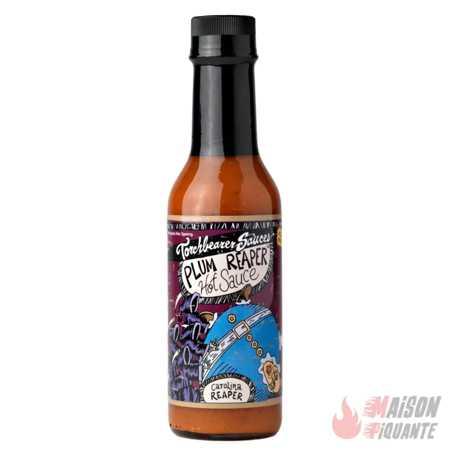 Plum Reaper Hot Sauce Torchbearer saveur Prune Ail Oignons Miel