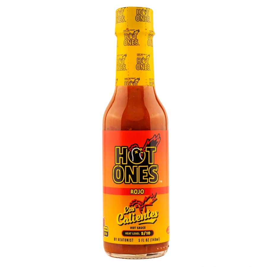 Sauce Los Calientes Rojo Hot Ones saveur Abricot Jalapeño rouge fumé