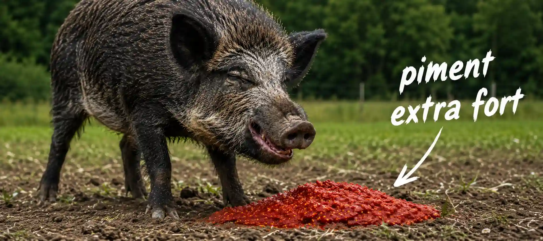 sanglier qui n'aime pas le piment, un vrai repulsif