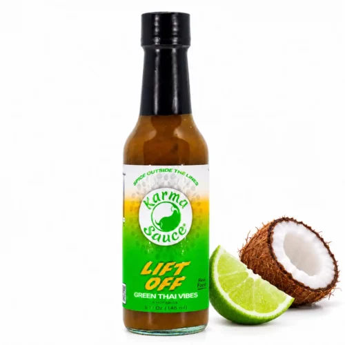 Lift Off Hot Sauce Karma Citronnelle Noix de Coco Basilic Thaï