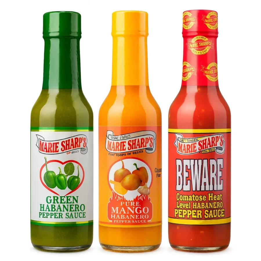 coffret de sauce type hot ones marie sharp's