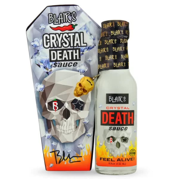 sauce crystal death de chez blairs la plus forte a 16 millions sur l'échelle de scoville