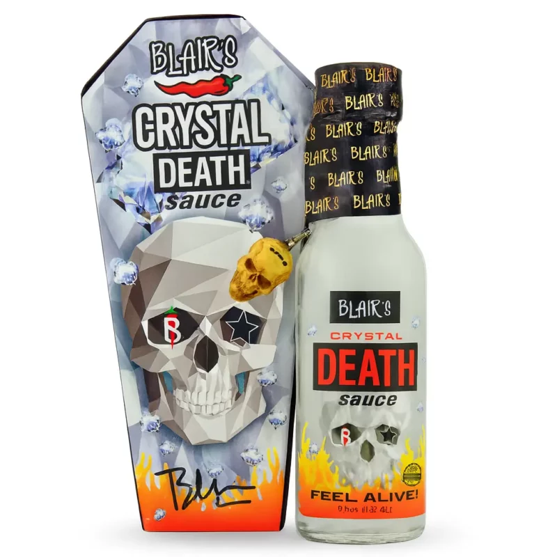 sauce crystal death de chez blairs la plus forte a 16 millions sur l'échelle de scoville