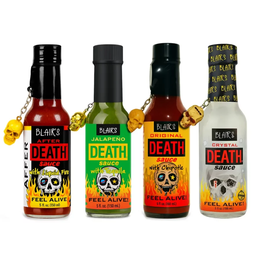 Pack 4 Sauces piquantes Challenge Hot Ones Blair's