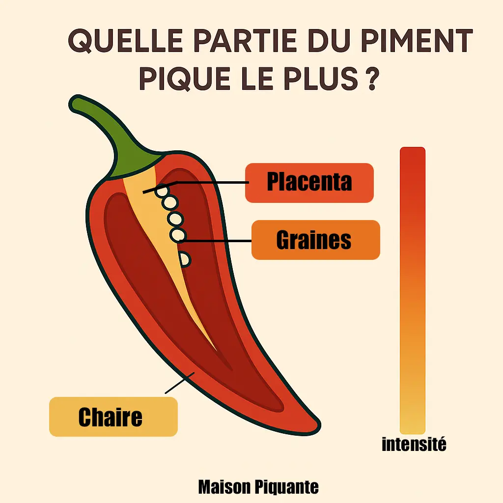 quelle partie du piment pique