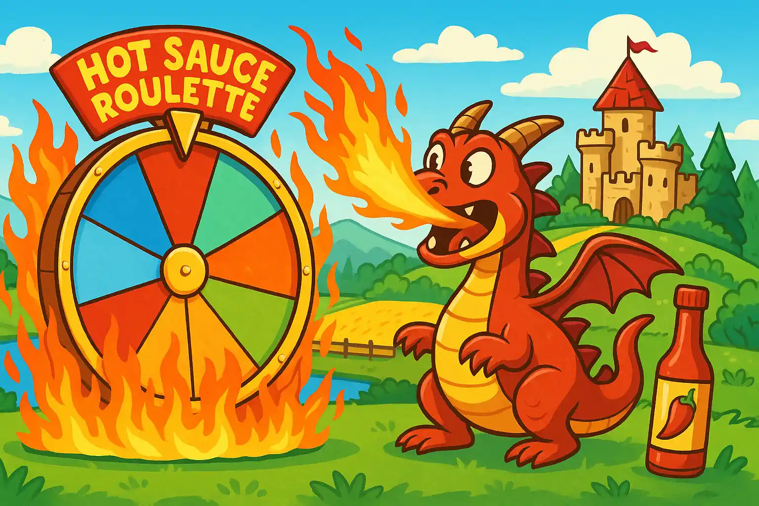 jeux de la roulette avec des sauces piquantes