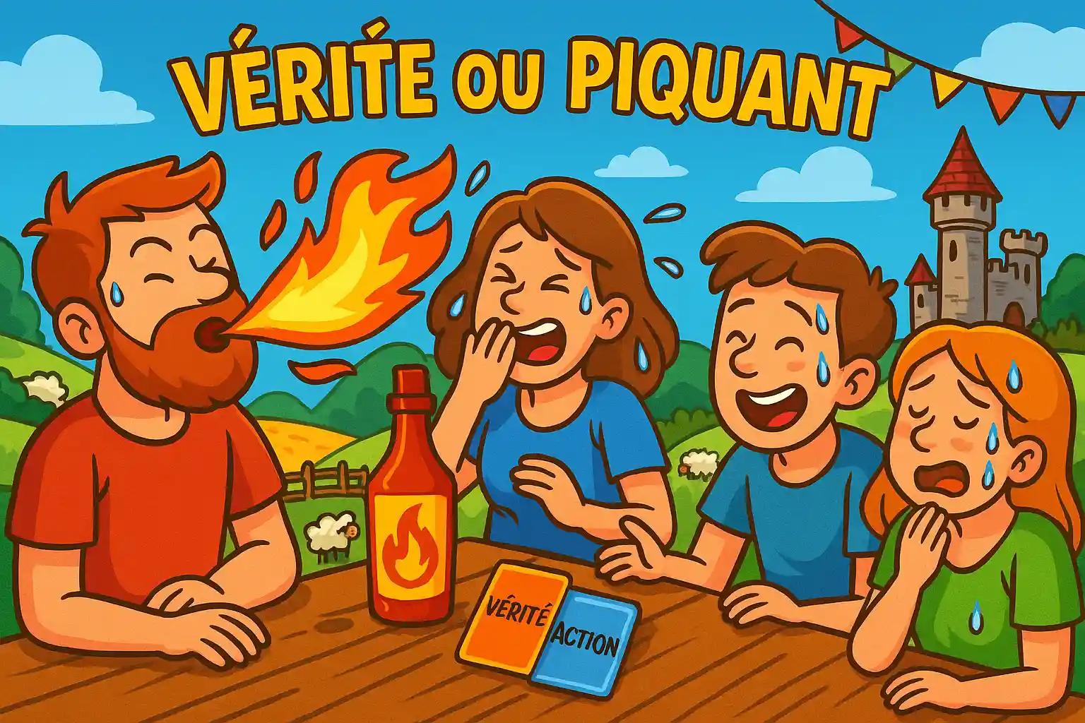 jeux actions ou vérités avec des sauces piquantes