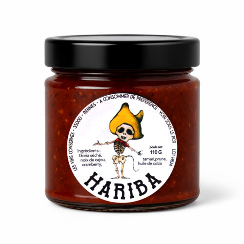 les vins conserves présente le premier Chili Crisp Hariba bretons avec du Goria, Noix de cajou et Cranberry