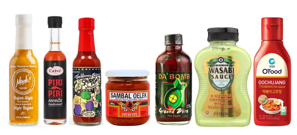 toutes les sauces piquantes les plus connues