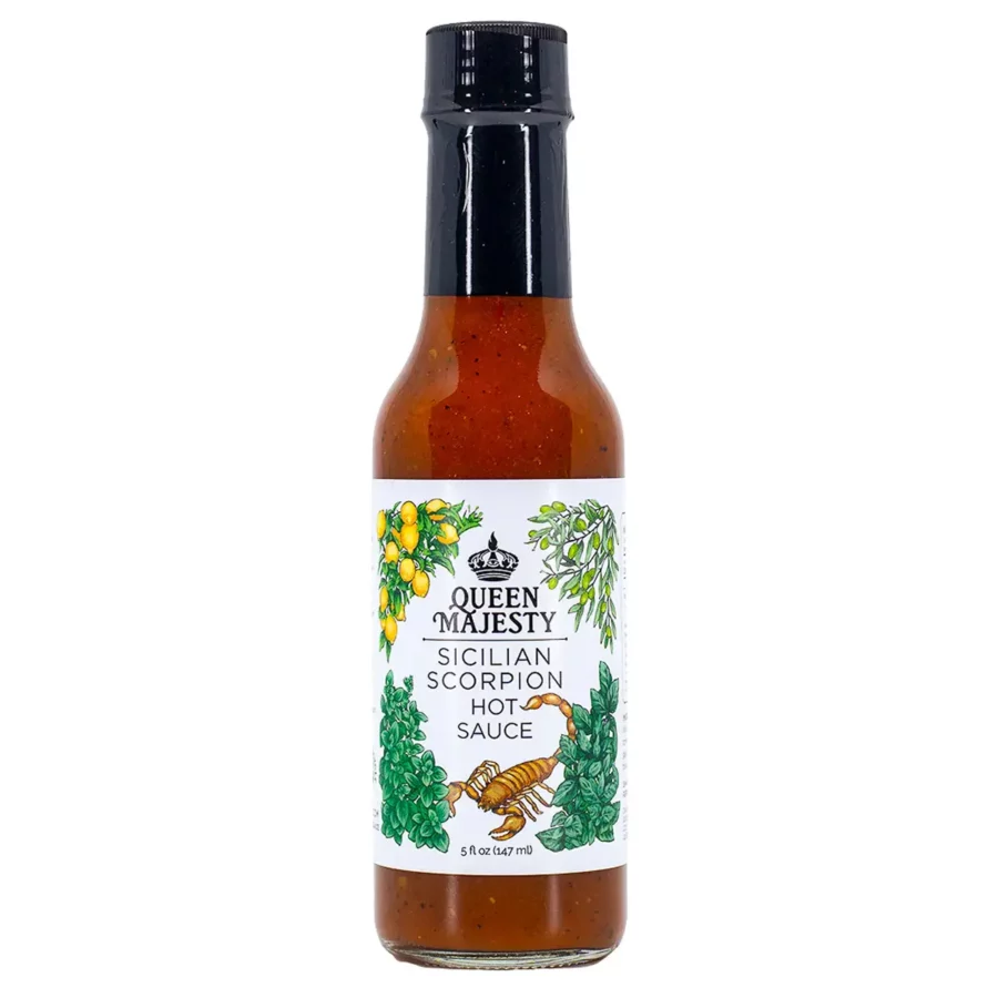 sauce aux piments avec citron et basilic sicilian scorpion-queen majesty