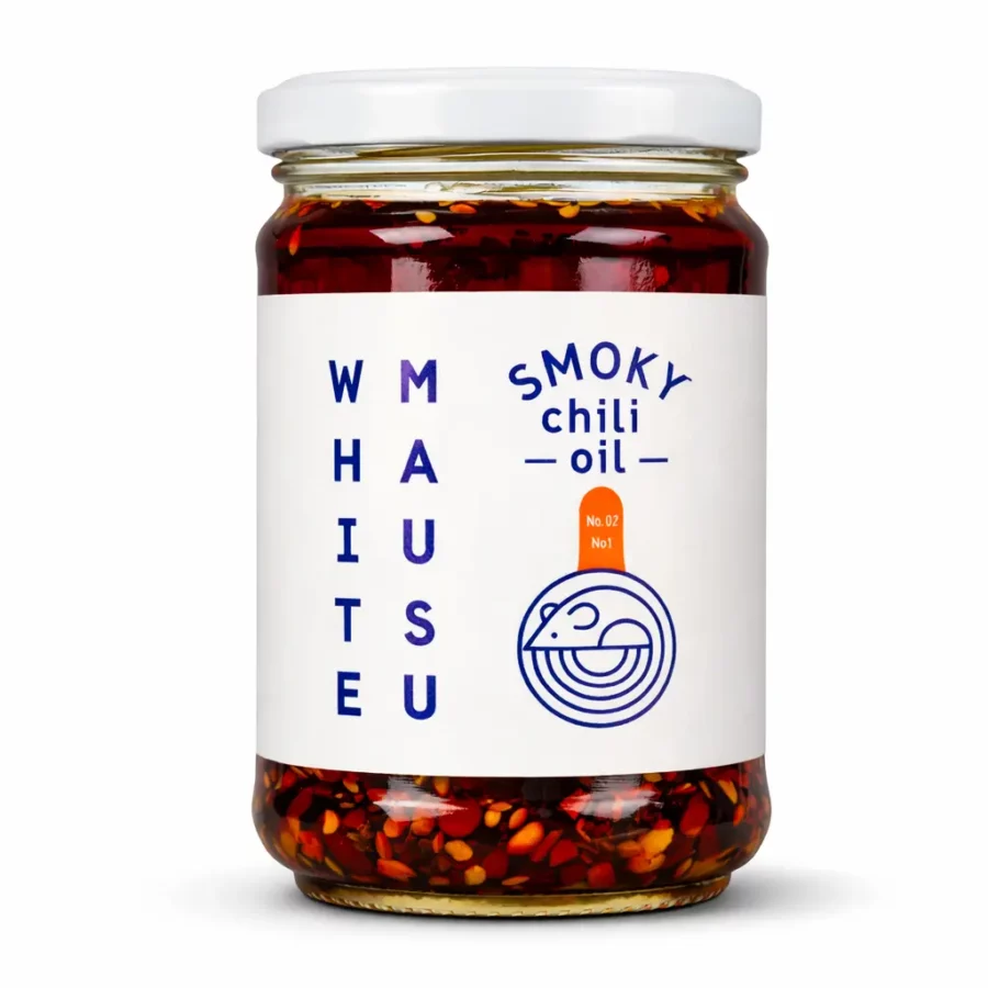 Huile Pimentée Crunchy White Mausu Peanut Rāyu Smoky FUMÉE 240g