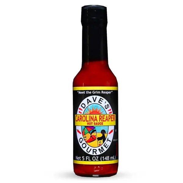 la Sauce Carolina Reaper Dave's Gourmet est estimée a plus de 300000 sur l'échelle de scoville