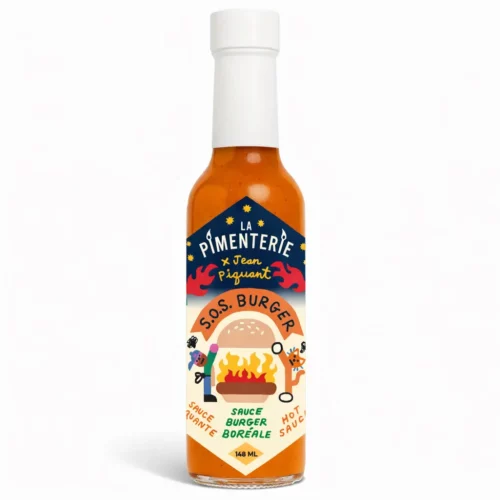 Sauce SOS Burger La Pimenterie X Jean Piquant saveur boreale Pousses d’épinette et Sirop d’érable