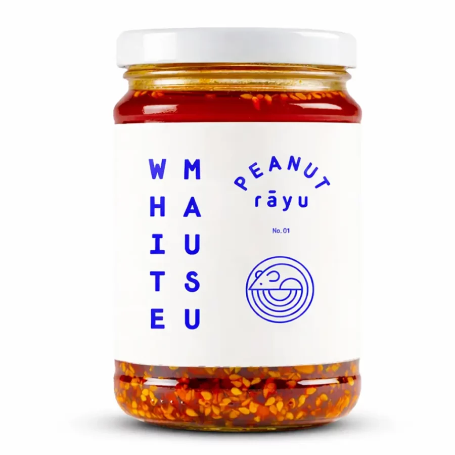 Huile Pimentée Crunchy White Mausu Peanut Rāyu - Cacahuète - 240g