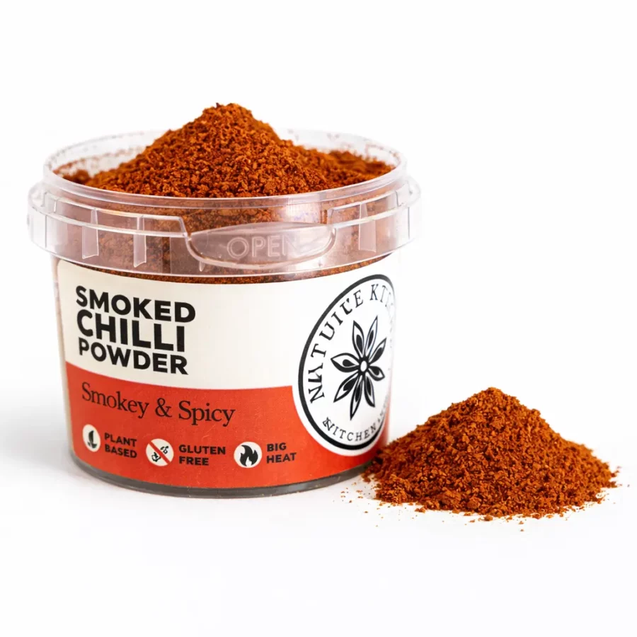 chili en poudre fumé pot hermétique épice pimentée cuisine barbecue