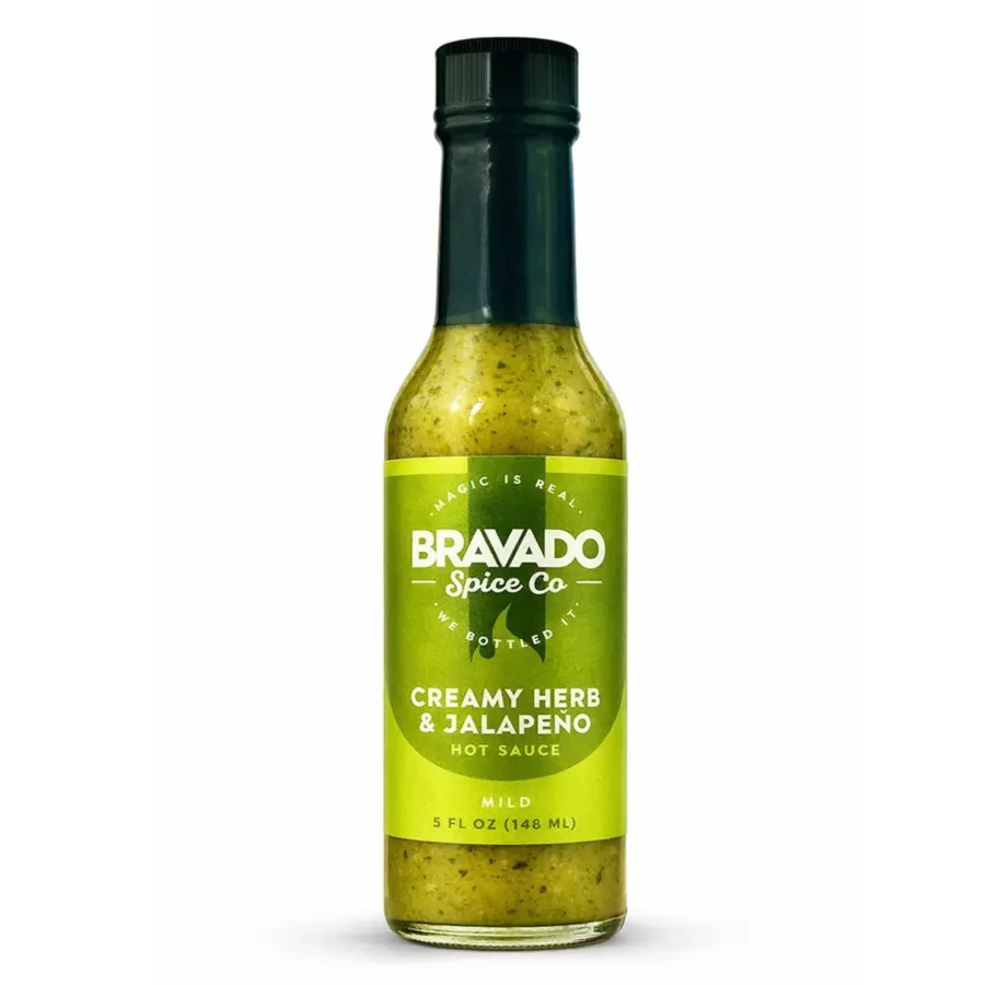 sauce bravado creamy herb au piment jalapeno, ail persil huile d'olive