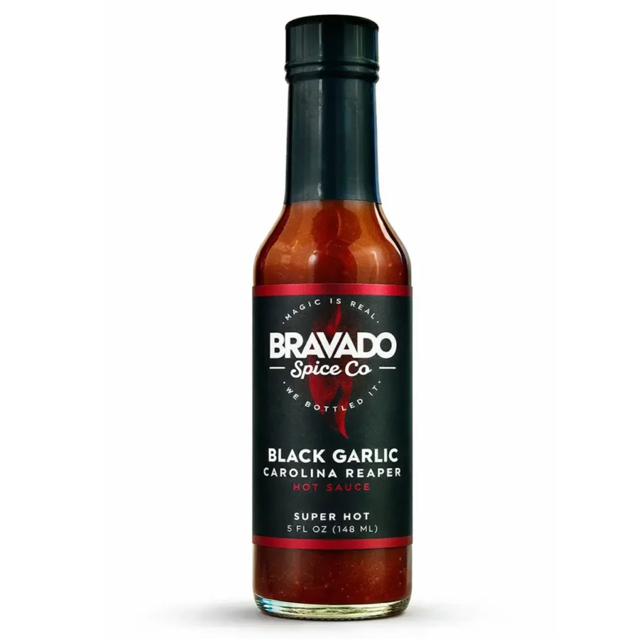 sauce bravado à l'ail noir et carolina reaper hot ones