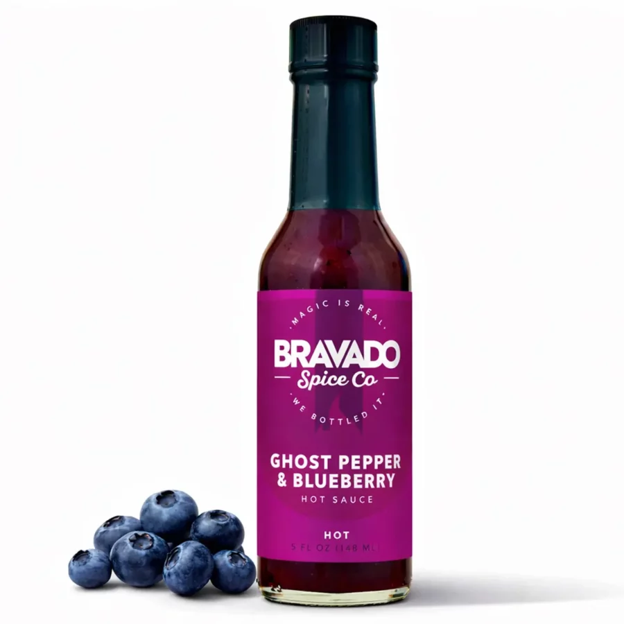 sauce officielle hot ones à la myrtille et la framboise