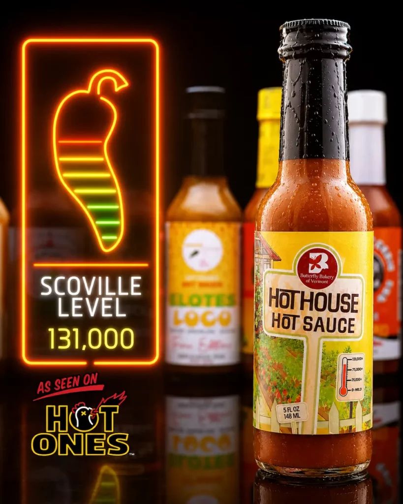 une sauce house hot goutée dans l'émission hot ones