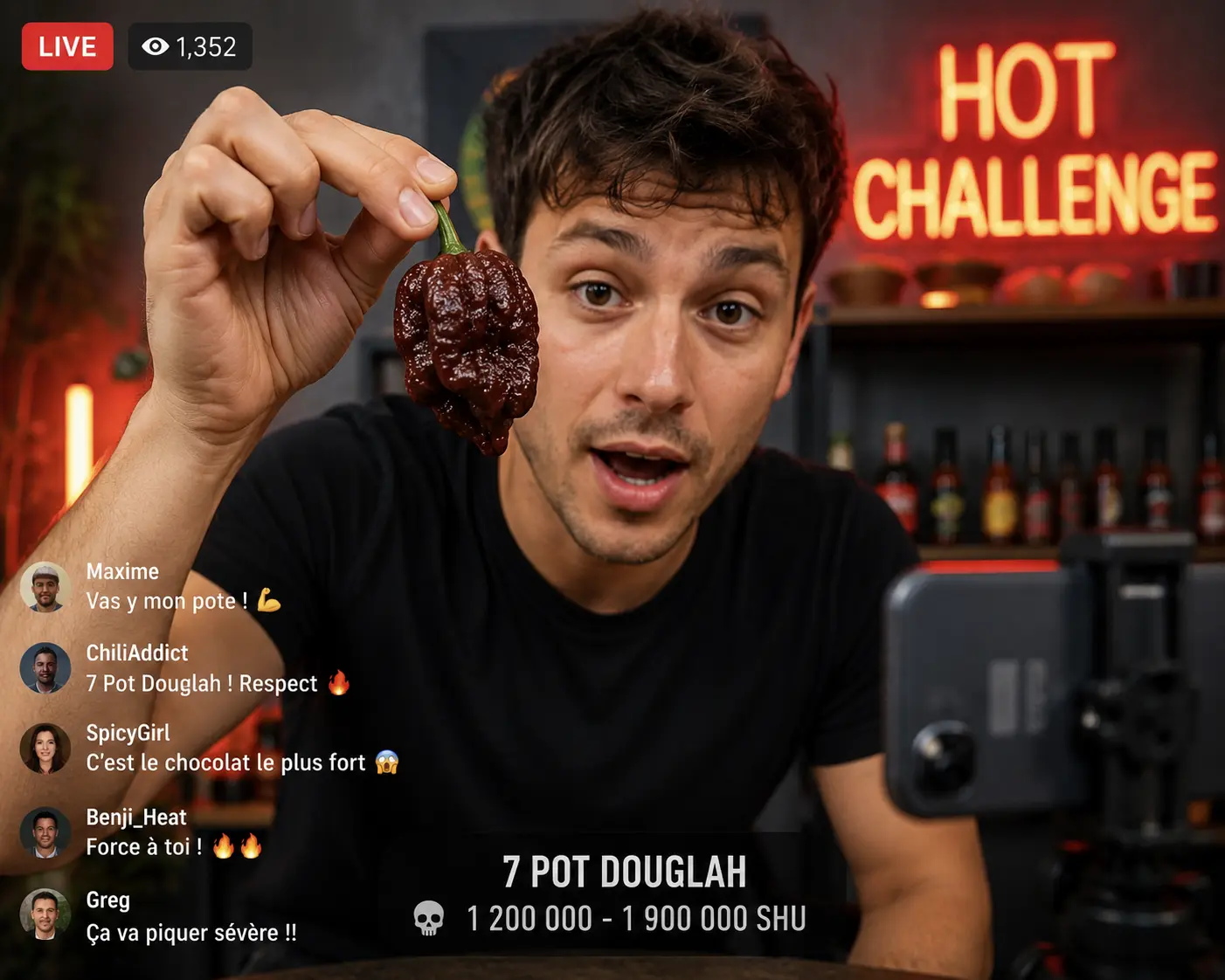 piment 7 pot populaire sur tiktok et youtube