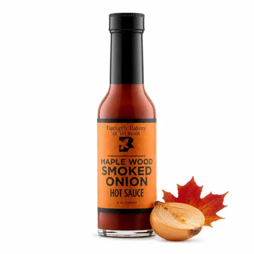 Sauce Maple Wood Smoked Onion Butterfly Bakery rouge brun onctueuse oignon fumé bois d’érable et jalapeño
