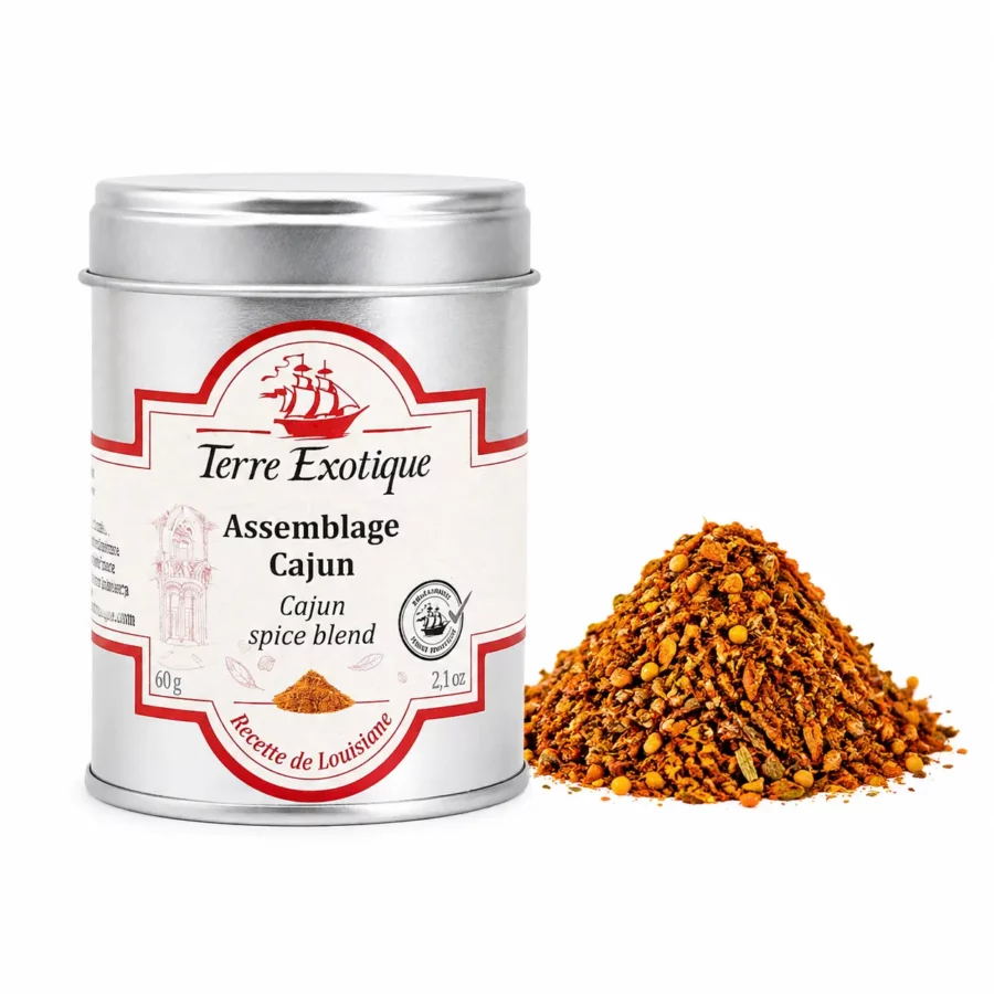 Assemblage Cajun en Poudre de chez Terre Exotique pot de 60g
