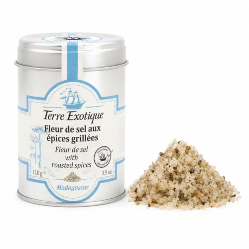 Fleur de Sel aux épices grillées de chez Terre Exotique pot de 110g