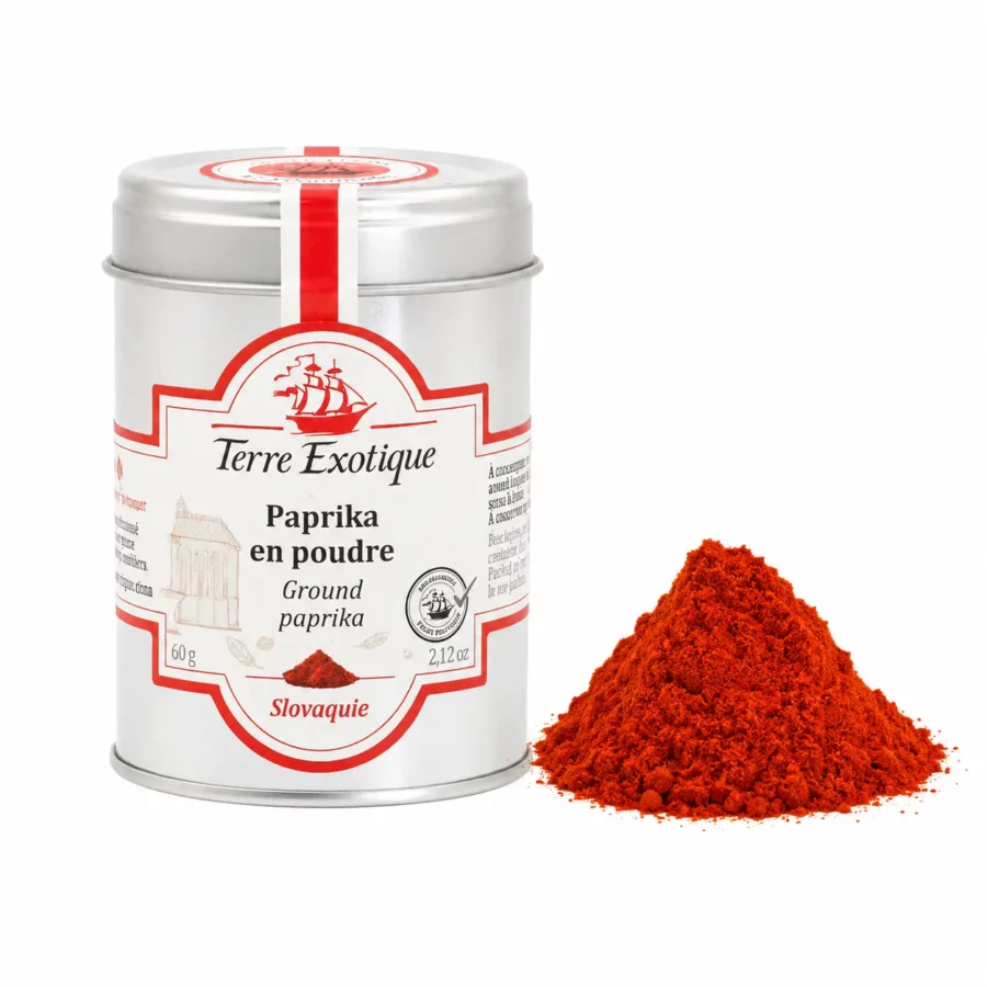 Paprika en Poudre de chez Terre Exotique en pot 60g