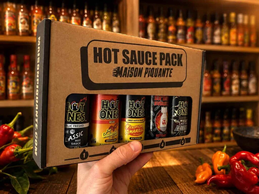 exemple de coffret challenge de sauces hot ones