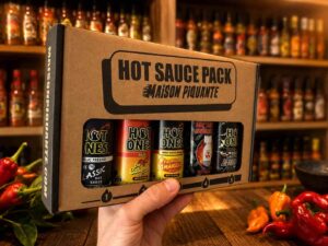 exemple de coffret challenge de sauces hot ones