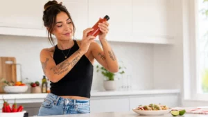 pourquoi il est important de secouer une bouteille de sauce piquante avant de s’en servir pour bien mélanger le piment.