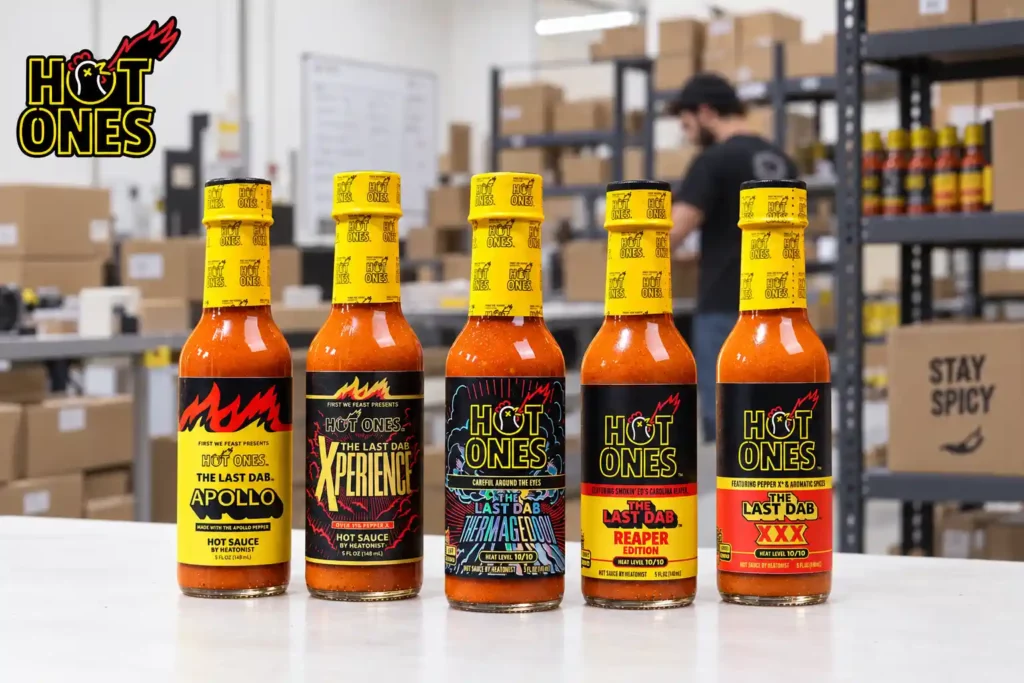 Découvrez toutes les sauces Last Dab de l’émission Hot Ones : Apollo, Xperience,, Reaper Edition et Triple X, réunies dans une même sélection.