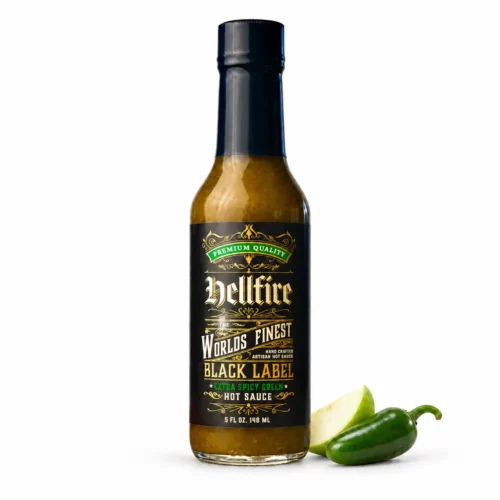 Sauce Hellfire Black Label Green – Jalapeño Rôti, Ail Rôti & Pomme Verte
